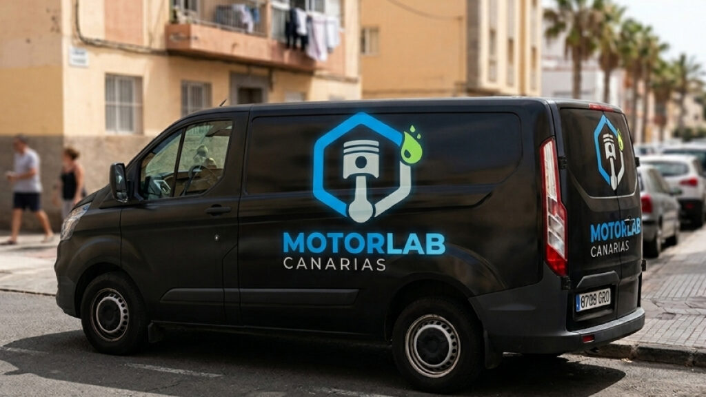 Furgoneta de reparto de MotorLab Canarias